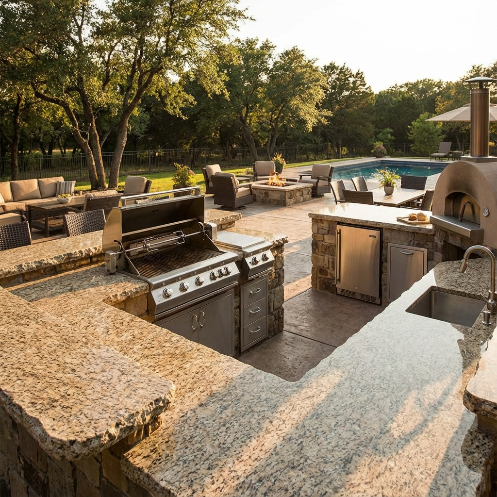 Outdoor Granite Kitchen